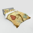 thumbnail image 3 of Ambesonne Dragonfly Bedding Set 3 Pcs, Retro Butterflies Art, Twin XL, Sand Brown Caramel, 3 of 3