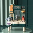 thumbnail image 1 of Green Pretend Play Washbasin Toys Set With Working Faucet And Play Toothbrush, 1 of 2