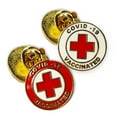 thumbnail image 4 of 12 vaccinated COVID-19 coronavirus enamel Lapel Pin - Covid19 Bage gold plated pin - brooch vaccinated memorial for bag shirt - by Adesignstore  USA, 4 of 4