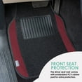 thumbnail image 5 of FH Group Carpet Floor Mats for Car, SUV, Van Universal Fit w/ Free Gift - Full Set F14407Burgundy, 5 of 10