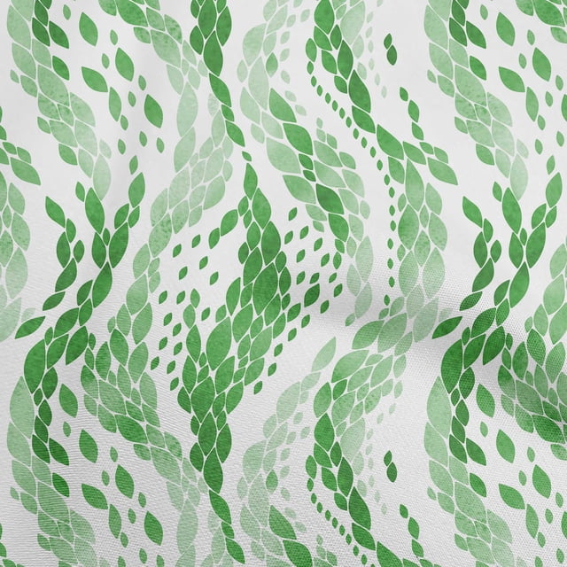 oneOone Cotton Poplin Green Fabric Abstract Craft Projects Decor Fabric Printed By The Yard 56 Inch Wide