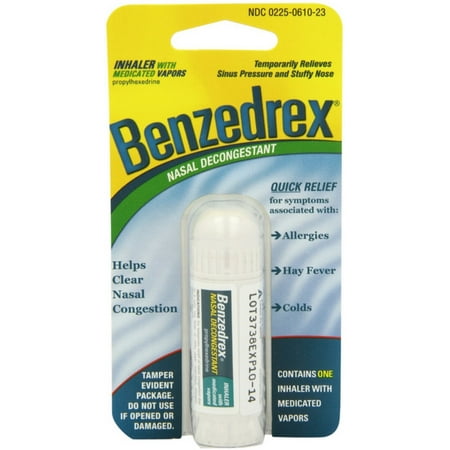 Easy Inhaler - 6 Pack - Benzedrex Nasal Decongestant Inhaler 1 Each