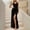 Black, variant on Dress For Women 2025 Elegant Satin Prom Maxi Dresses with Slit Long Ruched Mermaid Bridesmaid Dresses