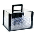 thumbnail image 4 of Contenedor de almacenamiento de chips, acrílico, portátil, transparente, para el hogar, bar, multiusos, con capacidad para 600 unidades, vitrina, con 6 bandejas de 40 mm, 4 of 8