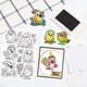 thumbnail image 3 of Juego de sellos transparentes y troqueles de corte con diseño de pájaros divertidos, flores, mariposas, sellos transparentes de silicona y troqueles metálicos de animales de dibujos animados., 3 of 8