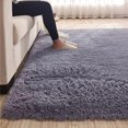 thumbnail image 3 of Alfombra Moderna, Alfombras para Sala Ultra Suave y Esponjosa, Decoracion Hogar Alfombra para Recamara Cuarto Sala, Lavable (púrpura), 3 of 4