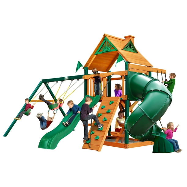 Gorilla Playsets Mountaineer Cedar Swing Set with Timber Shield? Posts