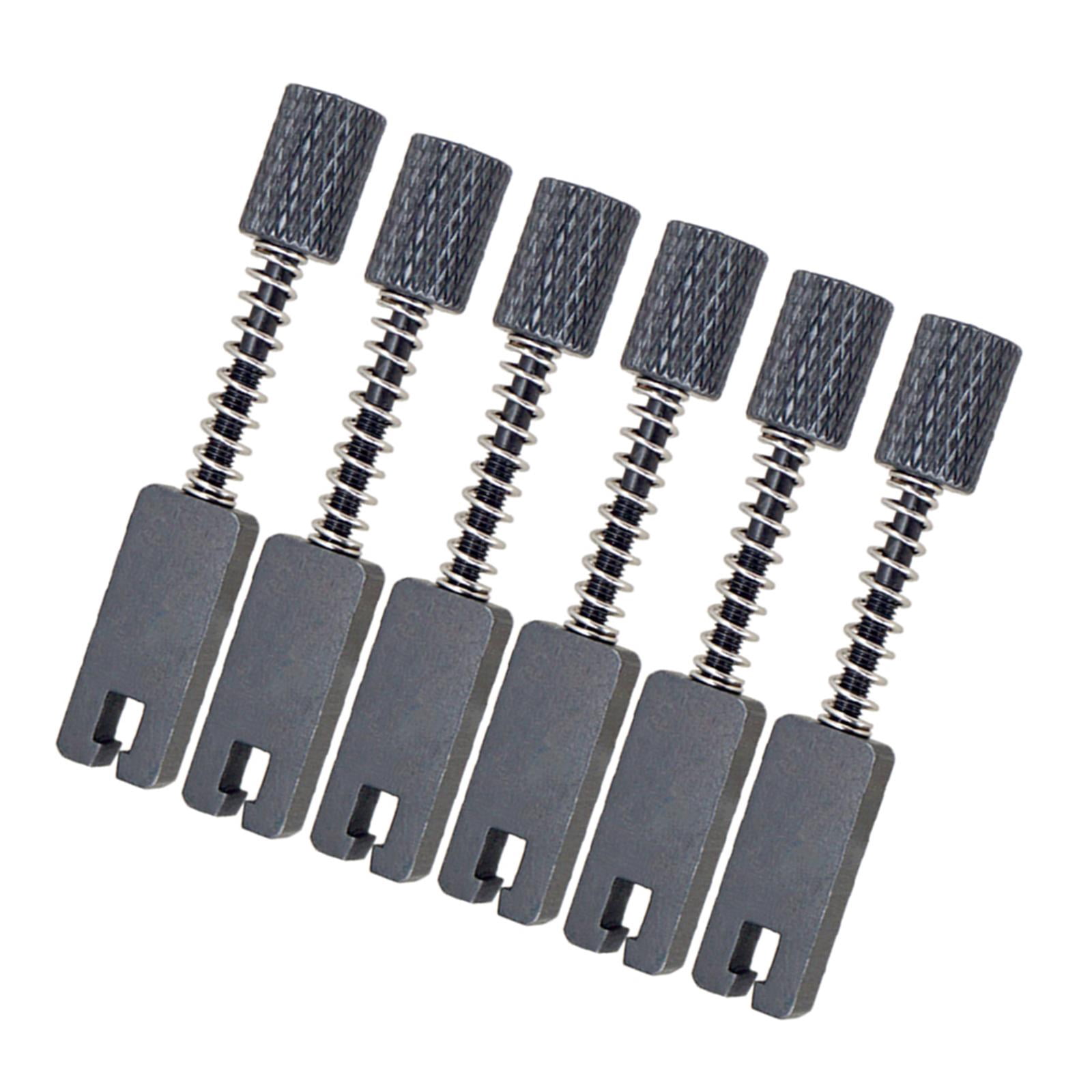 Dualoai 6 Pieces Electric Guitar Bridge Saddles Convenient to Use Metal Repair Parts