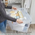 thumbnail image 7 of Rubbermaid Cleverstore 71 Qt Clear Storage Bins, 4 Pack, with Tray Inserts, 7 of 7