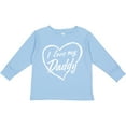 thumbnail image 3 of Inktastic I Love My Daddy in White Chalk Heart Boys or Girls Long Sleeve Toddler T-Shirt, 3 of 5