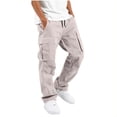 thumbnail image 3 of Zeophrasy Children's Solid Color Loose Casual Fashionable Elastic Waist Casual Sports Workwear Pants Kids, 3 of 8