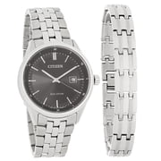 Citizen Mens BM7251-53L Silver Stainless-Steel Eco-Drive Dress Watch