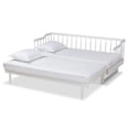 thumbnail image 5 of Bowery Hill White Wood Expandable Twin to King Size Spindle Daybed, 5 of 12