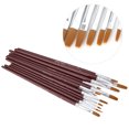 thumbnail image 4 of 12 Unids/set Pincel De Pintura De Nailon Para Arte En El Cabello Adecuado Para Pintura Al óleo, Pintura Acrílica Y Más, 4 of 8