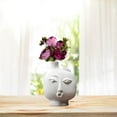 thumbnail image 4 of Estatua de cerámica creativa, jarrón de flores, busto, maceta para plantas, macetas, decoración minimalista estilo boho moderno, muebles, arreglo floral El 12.5x16.5x7.5cm, 4 of 9