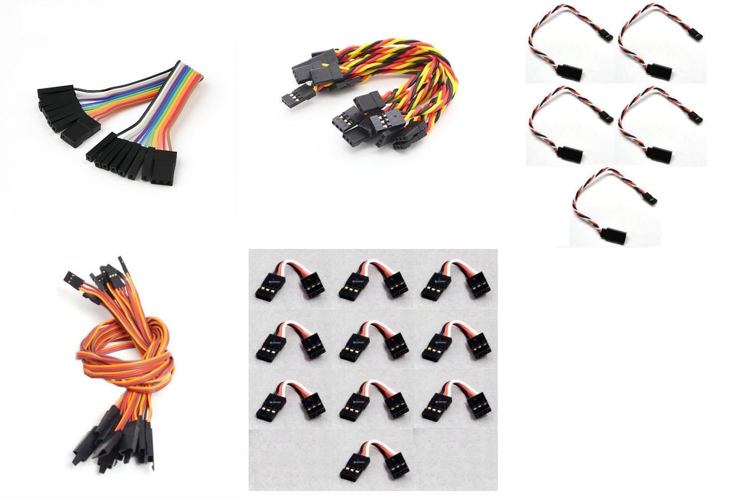 HobbyFlip Multiple Servo Connectors Male and Female Compatible with RC