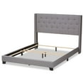 thumbnail image 4 of Baxton Studio Brady Fabric Tufted Queen Bed in Light Grey, 4 of 8