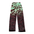 thumbnail image 4 of Fabrcox Women's Pajama Bottoms Flannel Halloween Pumpkin Print Women's Sleep Pants Fall Winter Warm Fluffy Thicken Soft Lounge Pants Women Red XS, 4 of 6