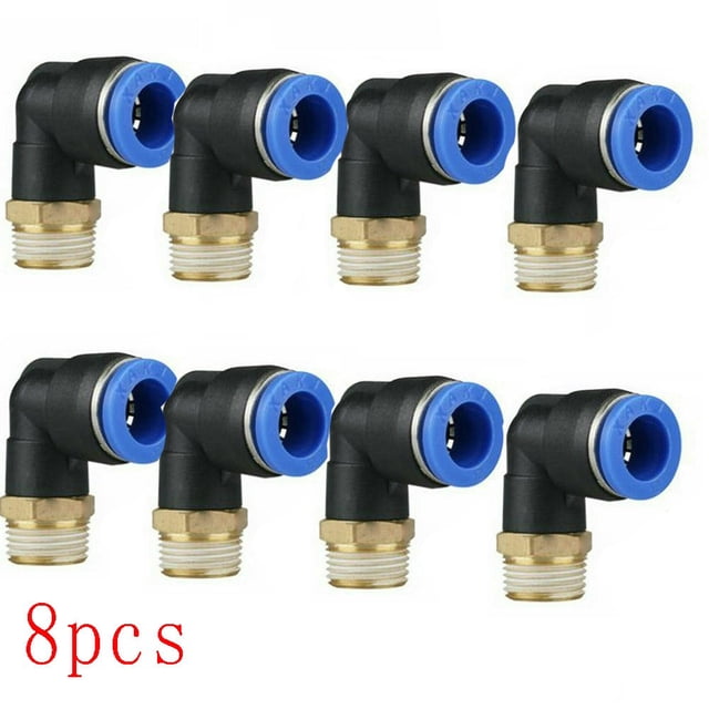 Bgsha 8PCS 1/8 L Fit Fitting Connector Tube 8mm For Coats Corghi Tire Changer Machine