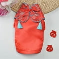 thumbnail image 4 of XS-XL Fashion Breathable Soft Chinese Style Spring,Autumn Wearing Dog Clothes Dog Costume Dog Skirt Pet Dress GOLDEN YELLOW XS, 4 of 8