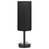 JilgTeok 2 Packs Modern Touch Control Table Lamp with USB-C & Outlet, 3-Level Dimmable LED Bedside Lamp for Bedroom, Nightstand, Desk, Reading Light, Non-Flicker Bulb Included