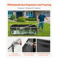 thumbnail image 3 of KFFKFF Canvas Fish Pond, 470 Gal Above Ground Fish Pond, PVC Koi Tank with Clear Viewing Panel, Rectangular Goldfish Tank with Stainless Steel Frame & Drain Valve, 3 of 9