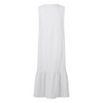 thumbnail image 4 of Cathalem Dresses for Women Women's Summer Casual Sleeveless Basic Swing Dress Flowy Beach Sundress(White,L), 4 of 5