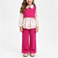thumbnail image 2 of mgoYE Toddler Girls Clothes Long Sleeve Ruffle Top and Pants 2Pcs Fall Winter Outfits, 2 of 9