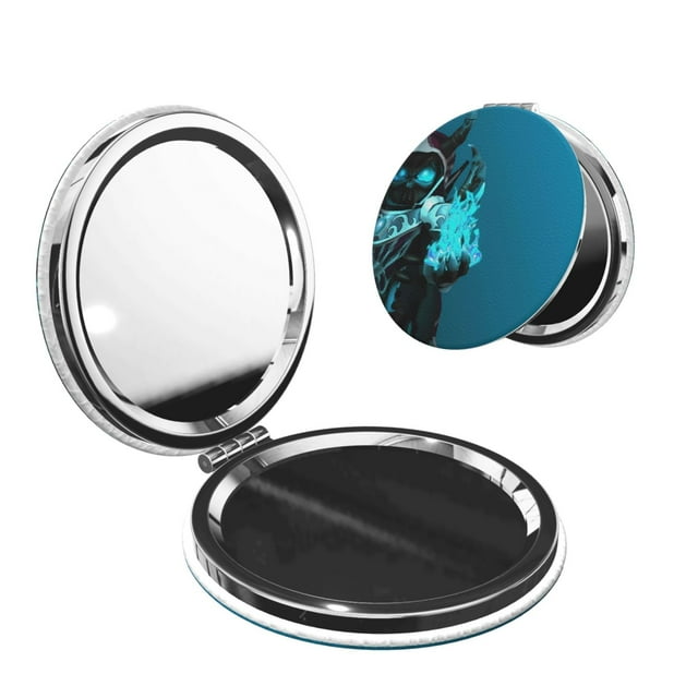 Zufioo Roblox Miroir de Maquillage Portable de Poche, Miroir de Beauté Pliable à Main Grossissant Adapté pour Portefeuille Sac à Main pour Femmes-Forme Ronde