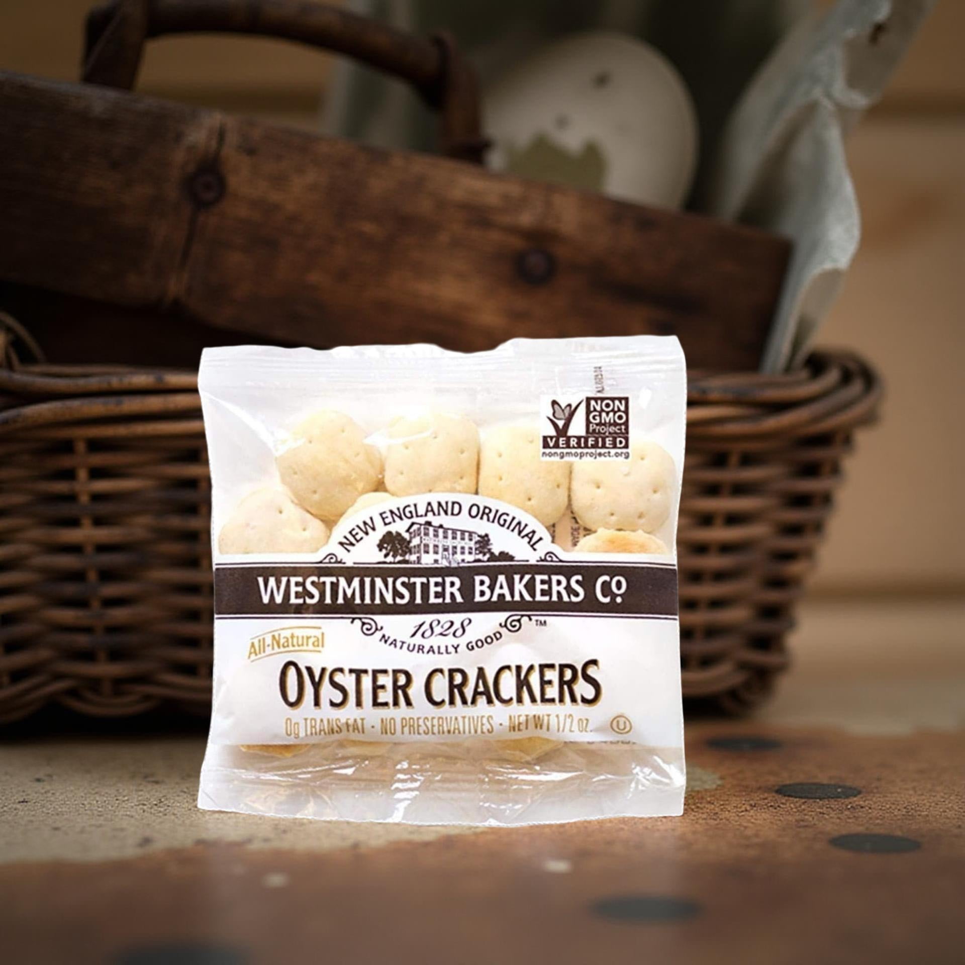 Westminster Bakers Company Premium Restaurant Oyster Crackers, 25 Ounce (50 Count, 1/2 Ounce)