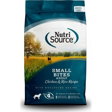 NutriSource Small Bites Chicken and Rice Recipe Dry Dog Food 4 lb