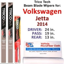 2014 Volkswagen Jetta Beam Blade Wipers (Set of 3) w/Rear Wiper