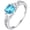 B, variant on Border Fashion Jewelry Flower Inlaid Aquamarine Zircon Ring Female Sweet Simple Diamond Flower Ring