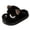 Slippers # Black, variant on Fluffy Slippers for Women Closed Toe Cute 3D Animal Bear Face Plush Slip On Winter Warm House Shoes Novelty Bedroom Scuffs