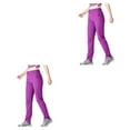 thumbnail image 4 of Jumpingount Pantalones de senderismo para mujer, pantalones finos de secado rápido para verano, pantalones de chándal, ropa deportiva inferior, Púrpura METRO 2Conjunto, 4 of 6