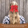 thumbnail image 5 of 2 Piezas Tocado para Señoras Lazo Rojo Grande Elástico Lazo para el Pelo Animadora Accesorios para el Pelo Niñas Fiesta de Navidad, 5 of 5