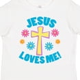 thumbnail image 4 of Inktastic Easter Jesus Loves Me with Cross and Flowers Boys or Girls Toddler T-Shirt, 4 of 5