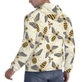 thumbnail image 3 of KLL Flying Bees1 Print Mens Hoodie Long Sleeve Casual Pullover Hooded Sweatshirt Fashion Drawstring Hoodies with Pocket-3X-Large, 3 of 6