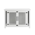 thumbnail image 3 of Crosley Furniture Dane Credenza Transitional Wood Dog Crate in White, 3 of 17