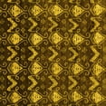 thumbnail image 1 of Ahgly Company Machine Washable Indoor Square Abstract Yellow Modern Area Rugs, 3' Square, 1 of 4