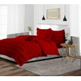 thumbnail image 2 of SGI Bedding 3 Piece Cotton Multi Ruffle Duvet Cover Blood Red Solid 600TC Twin XL, 2 of 7