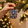 thumbnail image 4 of Patriotic 250th Anniversary Christmas Ornaments,250 Anniversary USA Merchandise,Metal Hanging Christmas Decorations,Stocking Stuffers,Commemorative Gifts for Mom Dad Friends Coworker(B), 4 of 6