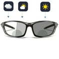 thumbnail image 2 of Transition Photochromic Bifocal Reading Glasses Men Sports Cycling Square Sunglasses Readers Fashion Anti UV Ray Wrap Around Design Safety Glasses, 2 of 5
