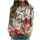 thumbnail image 1 of Sudadera Para Mujer Sudaderas Con Cuello Redondo Otoño Moda Casual Estampado de Flores Camiseta de Manga Larga Top Blusa Jersey Odeerbi  ODB150543, 1 of 6