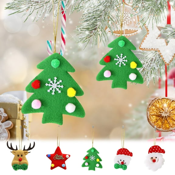 Christmas Moose Snowman Xmas Tree Cartoon Plush Car Charm