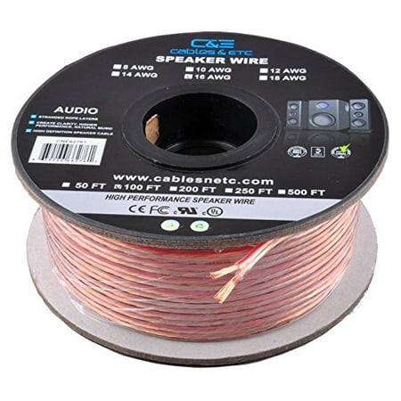 C&E 100 Feet 16AWG Enhanced Loud Oxygen Free Copper Speaker Wire
