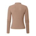 thumbnail image 5 of Women Fashion Slim Fit Half Turtleneck Long Sleeve Thumb Hole T Shirt, 5 of 5