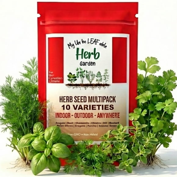 Heirloom Herb Seeds Canada â?? 10 Variety Pack â?? Indoor, Outdoor, Hydroponic Gardens