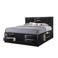 thumbnail image 2 of Lyndsay Black Storage Platform Bedroom Set Special King 3 Piece: Bed, Dresser, Mirror, 2 of 11