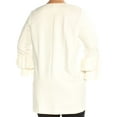thumbnail image 2 of Kensie Womens Bell Sleeve Ponte Jacket, White, X-Large, 2 of 2